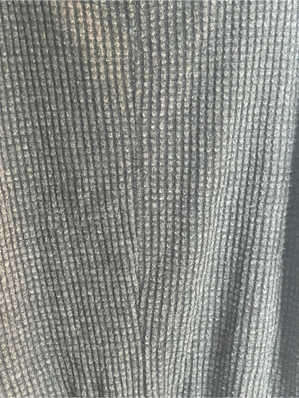 Z Supply Waffle Knit Tie-Hem Sweater - Charcoal - Picture 3 of 6